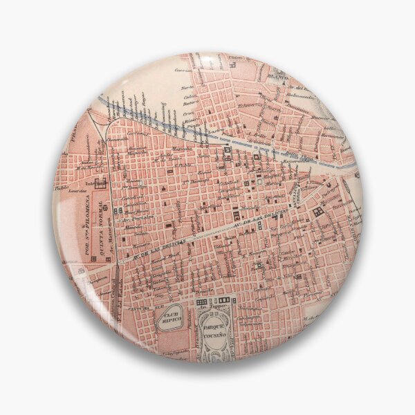 Item preview, Vintage Map of Santiago Chile (1903) designed and sold by BravuraMedia.