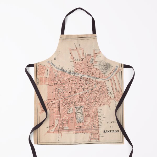 Item preview, Vintage Map of Santiago Chile (1903) designed and sold by BravuraMedia.