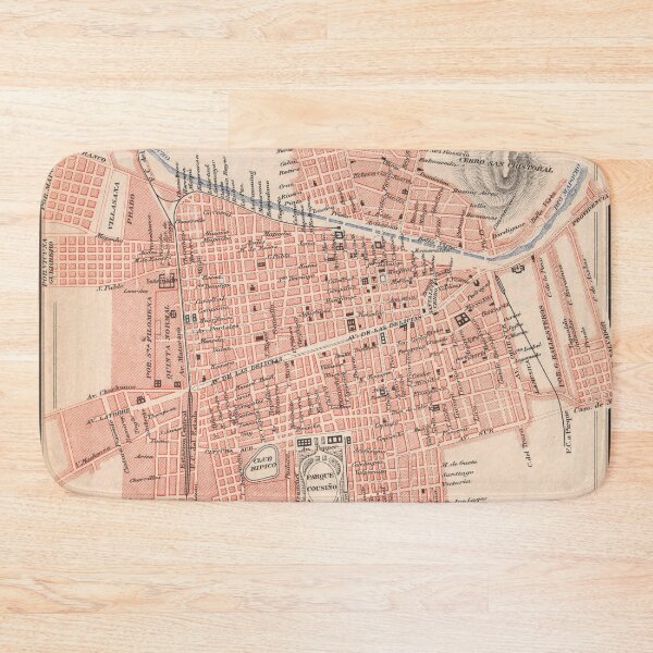 Item preview, Vintage Map of Santiago Chile (1903) designed and sold by BravuraMedia.