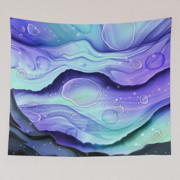 Item preview, Mermaid Ink Splashes in Shades of Blue  designed and sold by WisdomInspired.