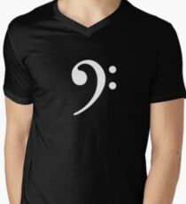 Bass Clef Men's V-Neck T-Shirt