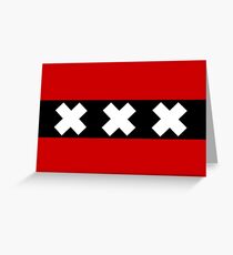 Flag of Amsterdam Greeting Card
