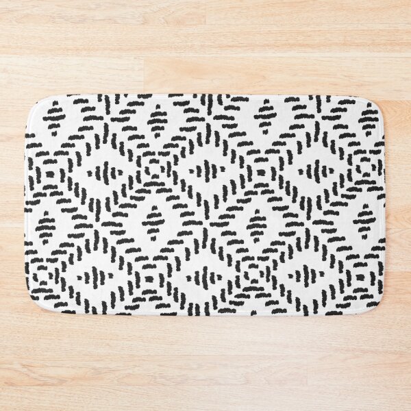 Item preview, Tribal Pattern Repeating Diamonds Black and White Inverse designed and sold by Tropical Arts.