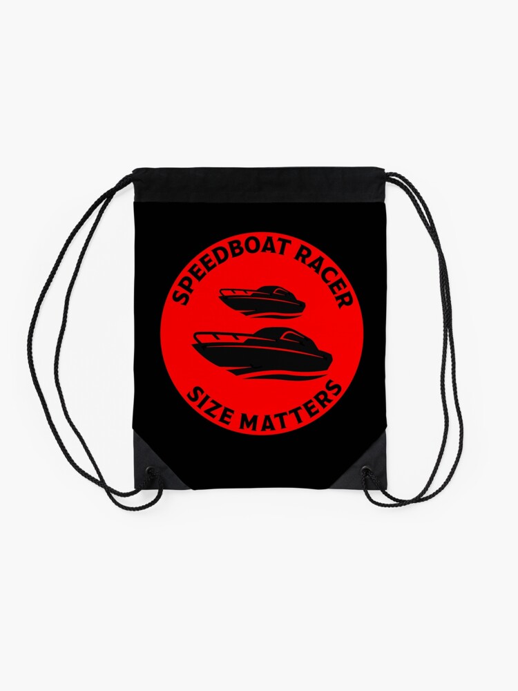 Alternate view of Speedboat Owners Gift - Speed Boat Gifts - Speedboat shirts - Speedboat Stickers - Mugs - Bags Drawstring Bag