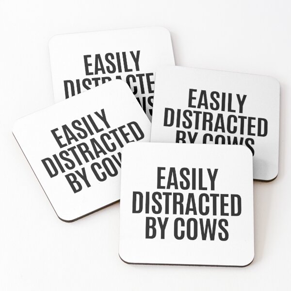 Item preview, Easily Distracted by Cows designed and sold by The Little Wood Cottage.