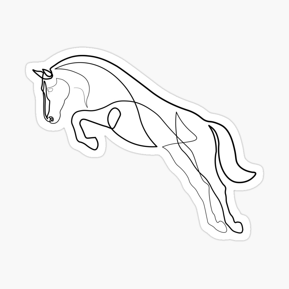 Jumping horse 2019 09 04 Drawing by Ang El - Pixels