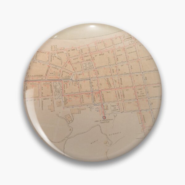 Item preview, Vintage Map of Santos Brazil (1894) designed and sold by BravuraMedia.