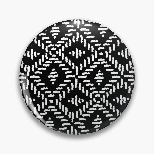 Item preview, Tribal Pattern Repeating Diamonds Black and White designed and sold by Tropical Arts.