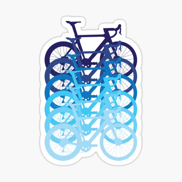 Road Bike Fade (Blue) Sticker