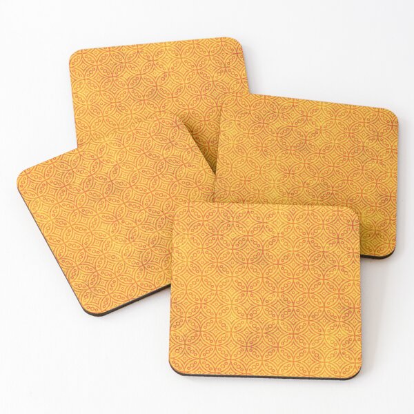 Item preview, Classic Indonesian batik pattern yellow gold designed and sold by baligaia.