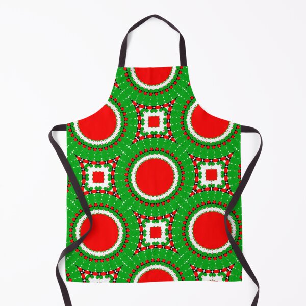 Item preview, CHRISTMAS GEOMETRICS 2020 RANGE- GREEN CIRCLES A NEW KIND OF CHRISTMAS PATTERN FOR CLOTHING AND HOME DECOR #CHRISTMASCHEER2020 designed and sold by ozcushionstoo.