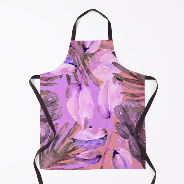 Item preview, TROPICAL WATERCOLOR FERNS AND FLOWERS PINKS AND CORALS SUMMER HOUSE IN THE HAMPTONS designed and sold by ozcushionstoo.