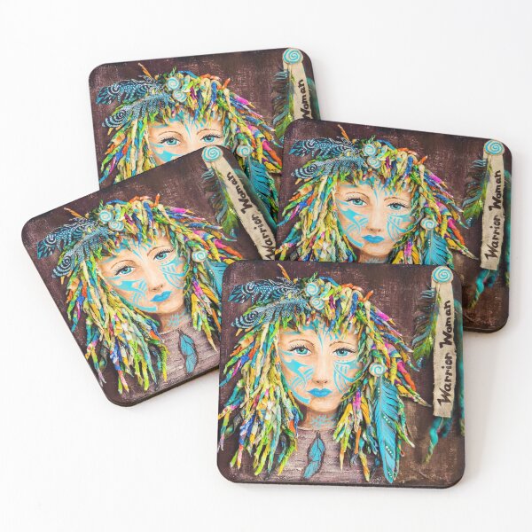 Item preview, Warrior Woman, Boho Hippy, Magical, Gypsy, Inspirational, Mixed Media Art designed and sold by Sharen Chatterton.