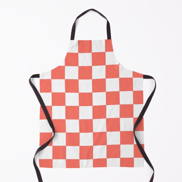 Item preview, LIVING CORAL CHECK PATTERN WITH WHITE - PANTONE COLOR OF THE YEAR 2019 designed and sold by ozcushionstoo.