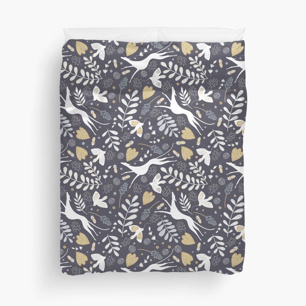 Magic Night With Sighthound Paloma Duvet Cover
