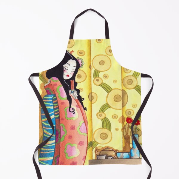 Item preview, Geisha with red kimono designed and sold by adeillustrator.