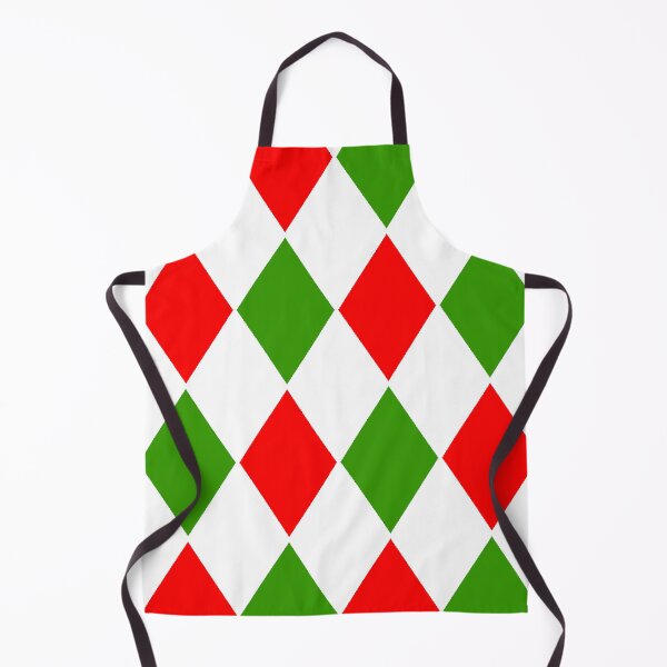 Item preview, CHRISTMAS HARLEQUIN SNOW DESIGN FOR CLOTHING AND HOME DECOR RED | GREEN | BLACK designed and sold by ozcushionstoo.