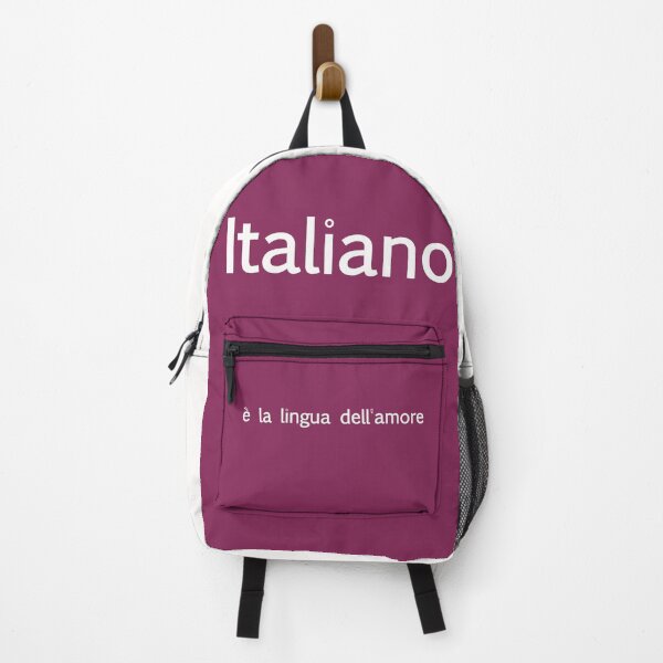 Item preview, Italiano, è la lingua dell'amore (White Text on Mulberry) designed and sold by eden1472.