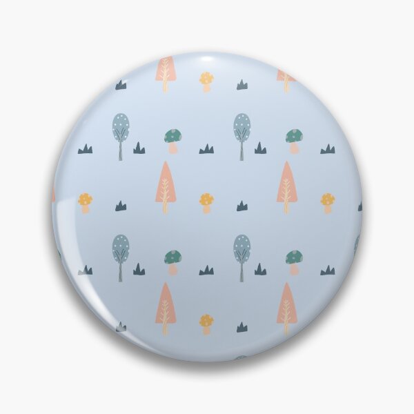 Item preview, Mushrooms and Trees in Blue background designed and sold by namiartsdesign.