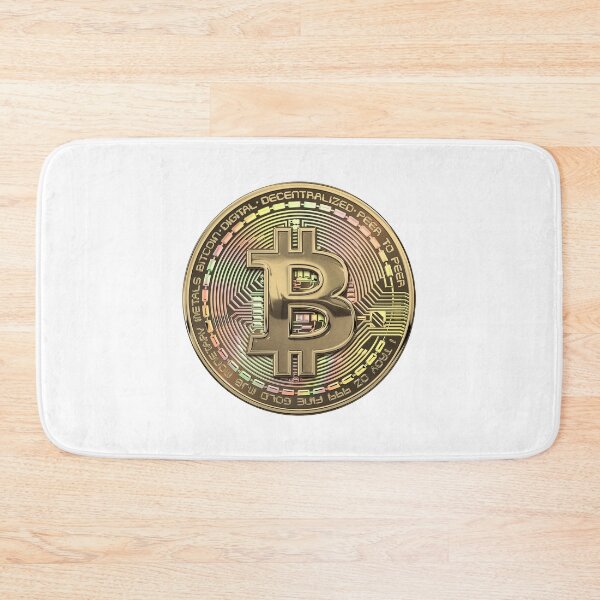 Item preview, Gold Bitcoin Effigy over White Leather designed and sold by Serge Averbukh Art Studio.