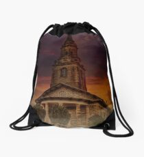Misty Morning At Mereworth Drawstring Bag