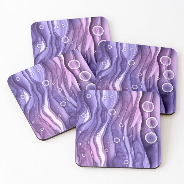Item preview, Mermaid Ink Splashes in Shades of Pink Purple  designed and sold by WisdomInspired.