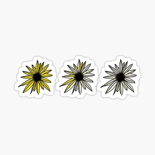 A Row of Flowers Sticker