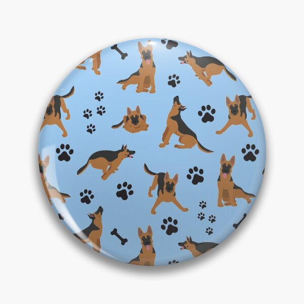 Item preview, German Shepherd Pattern in Blue  designed and sold by littleprints.