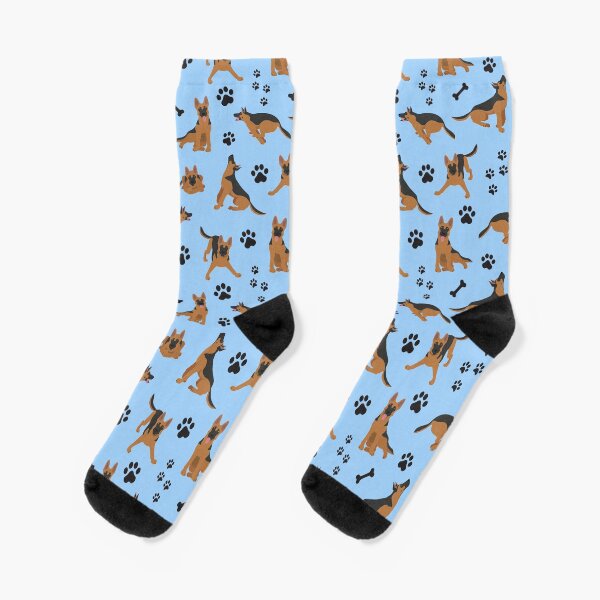 Item preview, German Shepherd Pattern in Blue  designed and sold by littleprints.