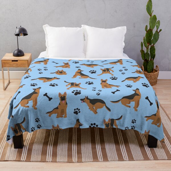 Item preview, German Shepherd Pattern in Blue designed and sold by littleprints.