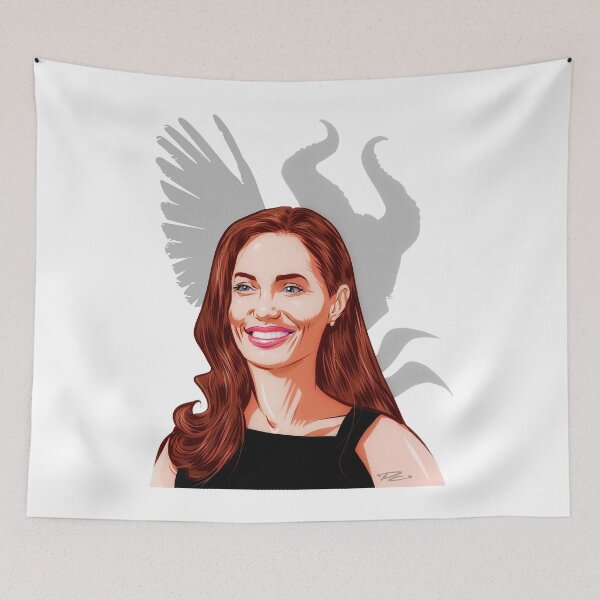Item preview, Angelina Jolie - An illustration by Paul Cemmick designed and sold by TIGERDAVER.