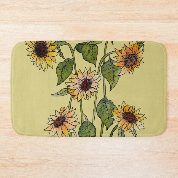 Item preview, Sunflowers Botanical illustration designed and sold by María Casas Watercolour Designs.