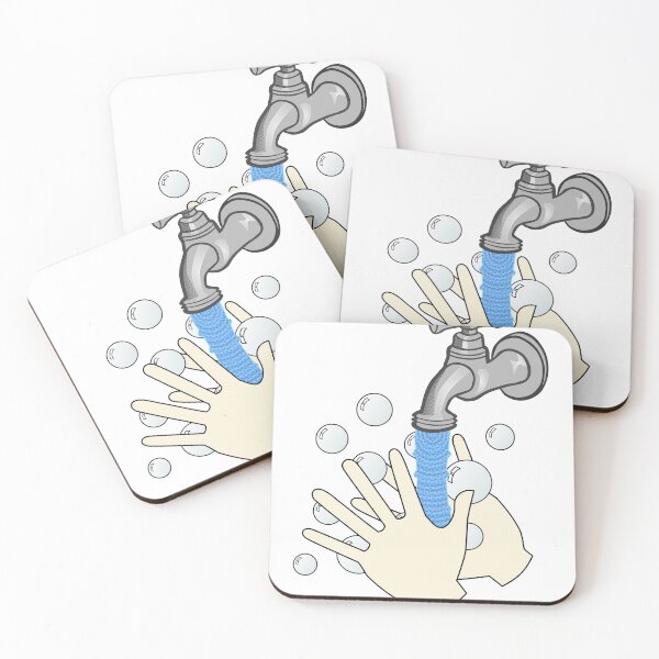 Item preview, washing hands with soap and running water designed and sold by greengoodnich.