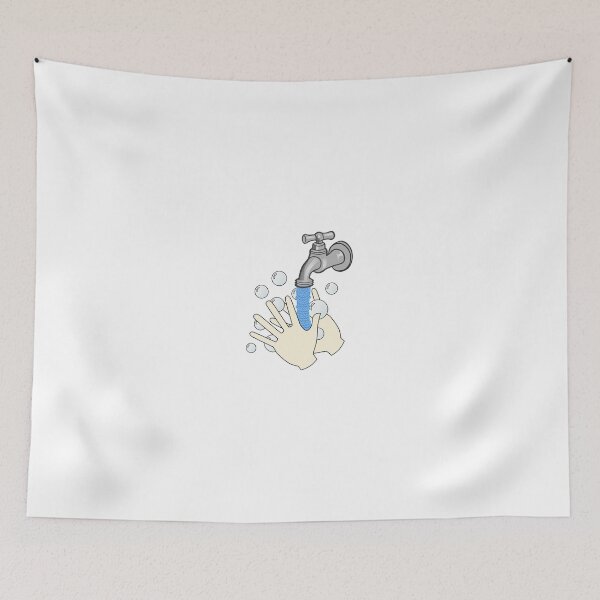 Item preview, washing hands with soap and running water designed and sold by greengoodnich.