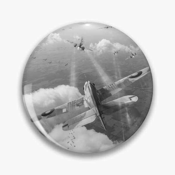Item preview, Headlong attack (Hurricanes over Weymouth) black and white version designed and sold by Flight Artworks.