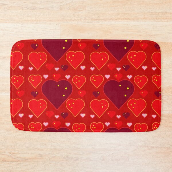 Item preview, yellow stars red hearts red background  designed and sold by miaterinka.