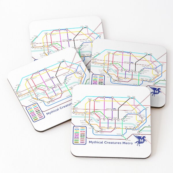 Item preview, Epic Mythical Creatures Underground Map designed and sold by jezkemp.