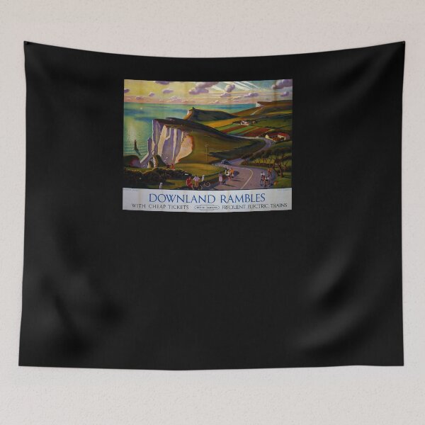 Item preview, Railway Poster Downland Rambles designed and sold by stickart-marek.