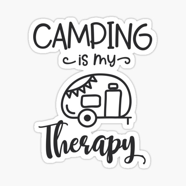 Artikel-Vorschau von Camping ist meine Therapie, designt und verkauft von Delicarte.