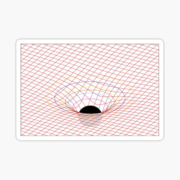 Induced Spacetime Curvature, General Relativity Sticker