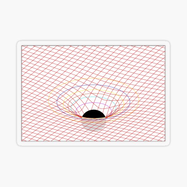 Induced Spacetime Curvature, General Relativity Transparent Sticker