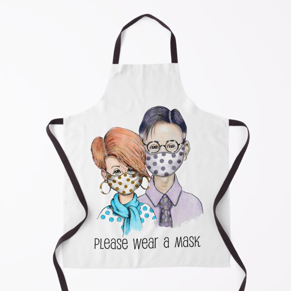 Item preview, Please Wear a Mask, Wearing Mask for Coronavirus, Whimsical Art, Pandemic Safety designed and sold by JoyfulWhimsy.