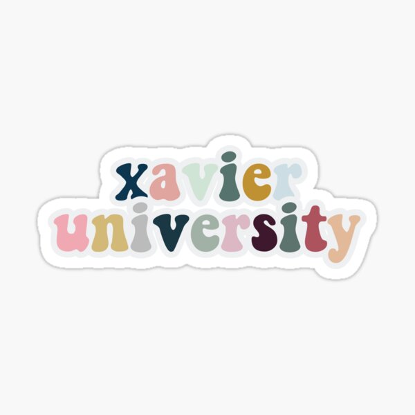"Xavier University COLORS!" Sticker by littlethingsjms Redbubble