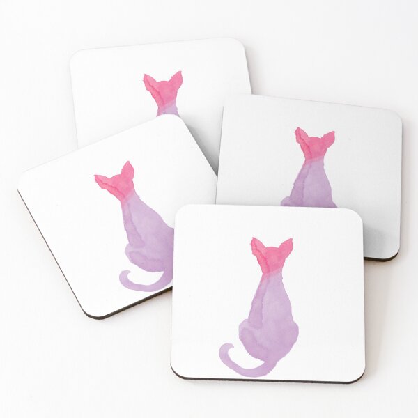 Item preview, watercolour pastel cat aesthetic silhouette   designed and sold by Catlit.