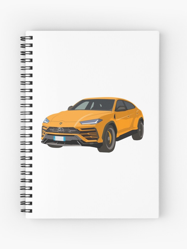 Cuaderno de espiral «Lamborghini Urus Naranja De Dibujos Animados» de  yungyanno | Redbubble