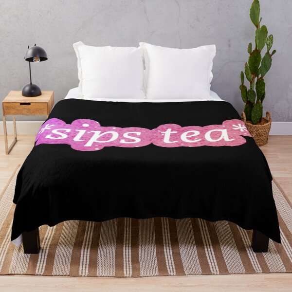 Item preview, Sips Tea - Pink Ombre designed and sold by mydoodlesateme.