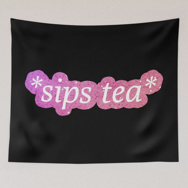 Item preview, Sips Tea - Pink Ombre designed and sold by mydoodlesateme.