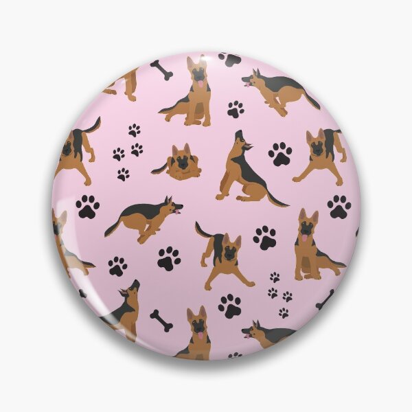 Item preview, German Shepherd Pattern in Pink  designed and sold by littleprints.