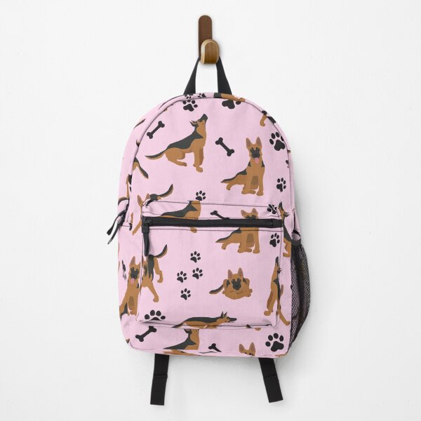Item preview, German Shepherd Pattern in Pink  designed and sold by alittleprintsdesign.