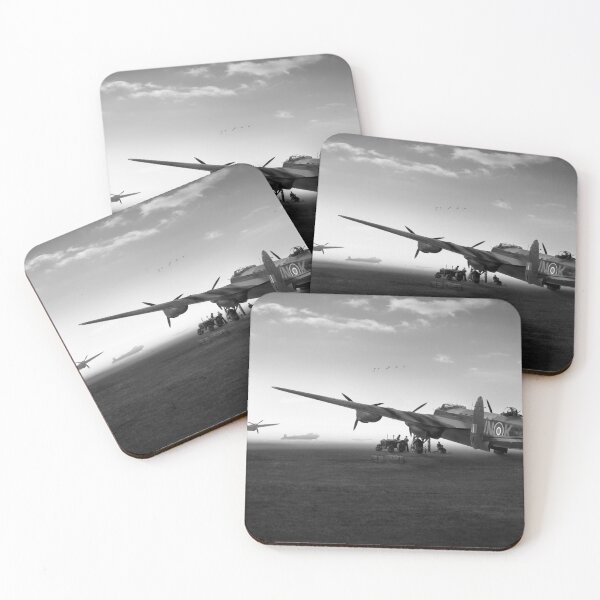 Item preview, Lancasters on dispersal, black and white version designed and sold by Flight Artworks.